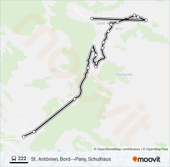 222 Bus Line Map