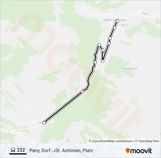 222 Bus Line Map