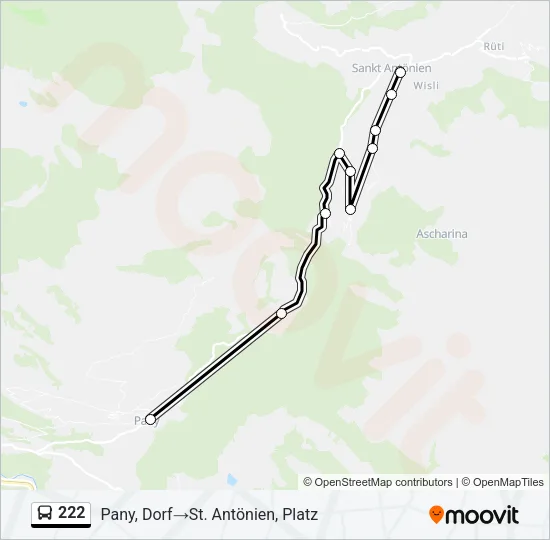 222 Bus Line Map
