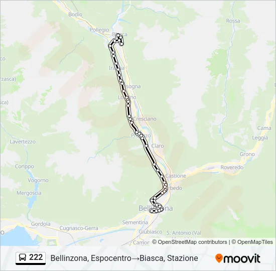 222 Bus Line Map