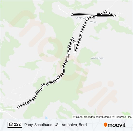 222 Bus Line Map
