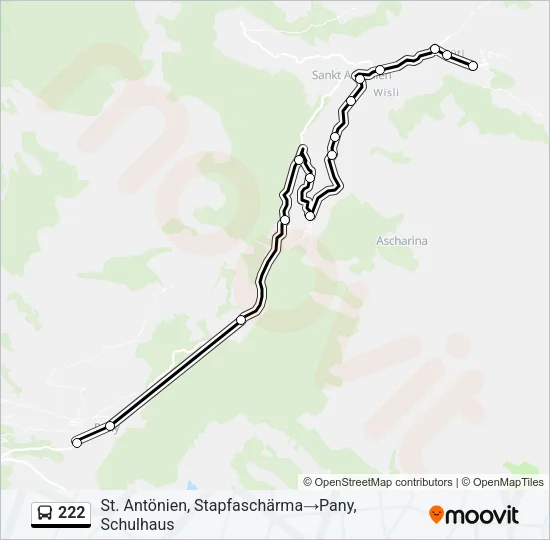 222 Bus Line Map