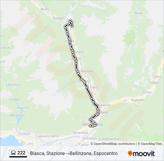 222 Bus Line Map