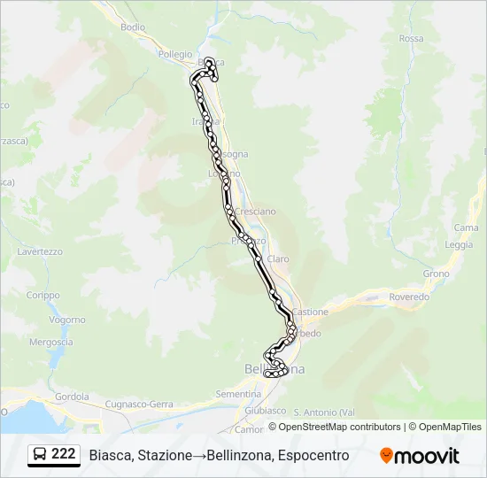 222 Bus Line Map