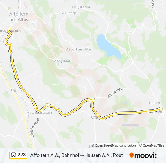 223 Bus Line Map