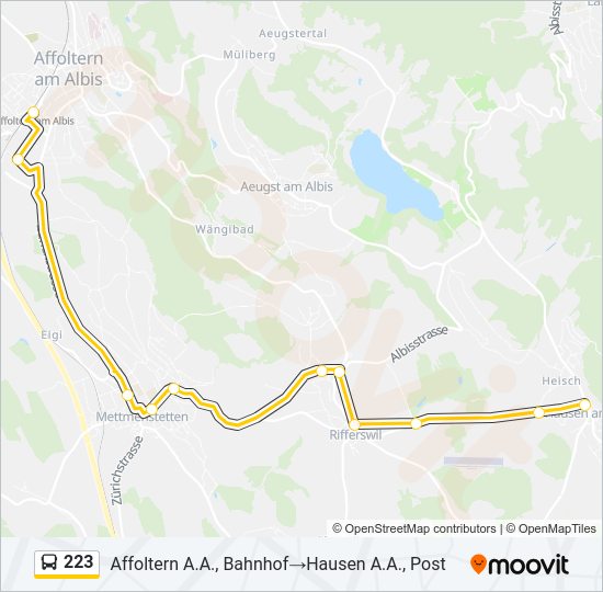 223 Bus Line Map