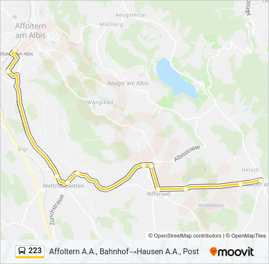 223 Bus Line Map