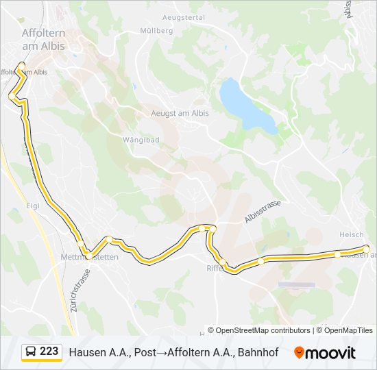 223 Bus Line Map