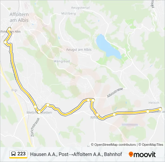 223 Bus Line Map