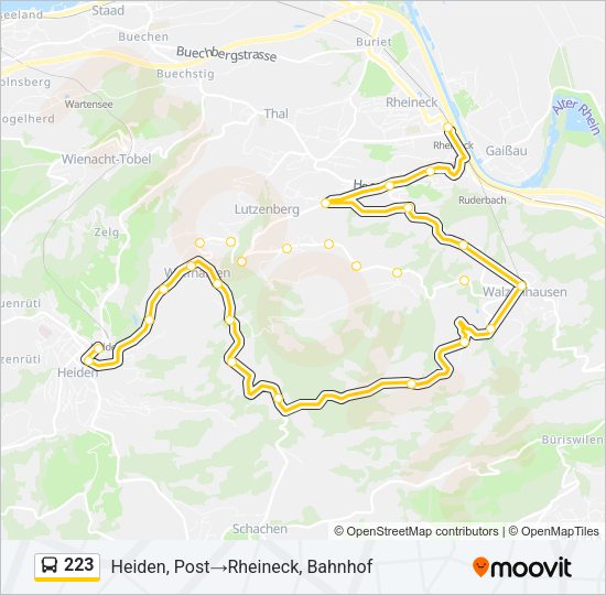 223 Bus Line Map