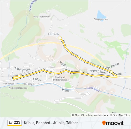 223 Bus Line Map