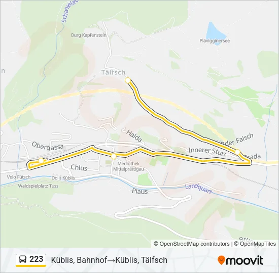 223 Bus Line Map