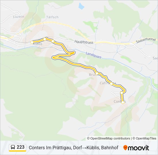 223 Bus Line Map