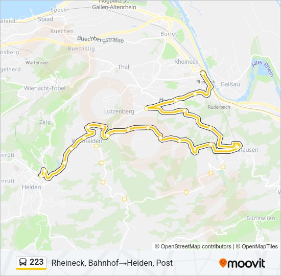 223 Bus Line Map