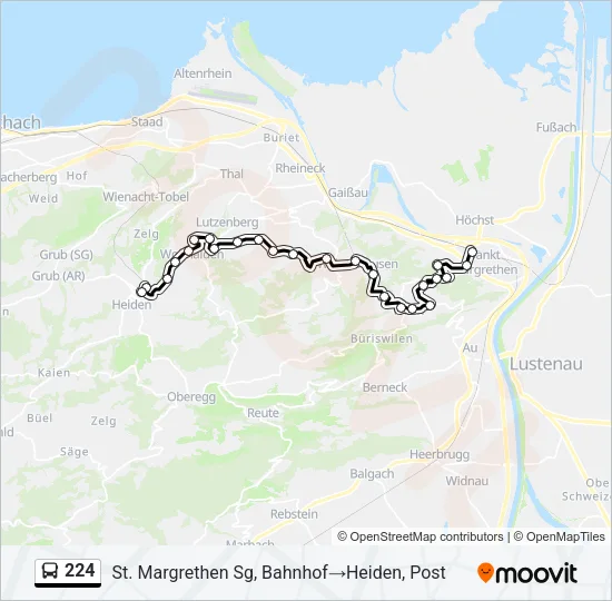 224 Bus Line Map
