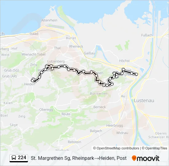 224 Bus Line Map
