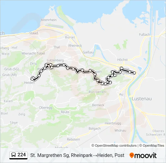 224 Bus Line Map