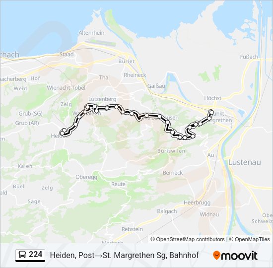 224 Bus Line Map