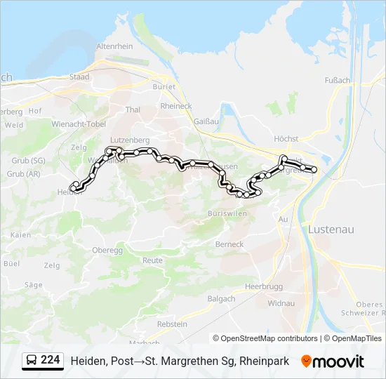 224 Bus Line Map