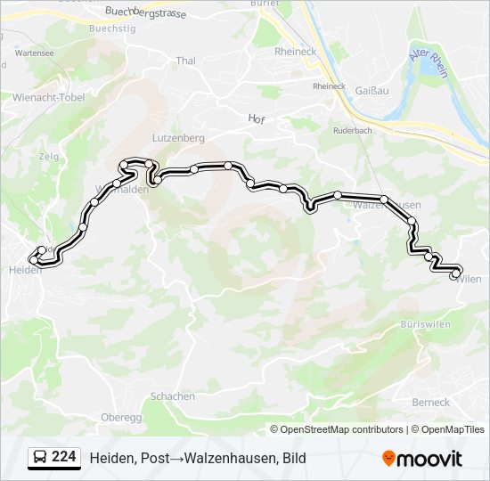 224 Bus Line Map