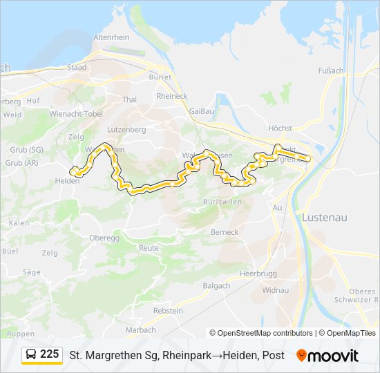 225 Bus Line Map