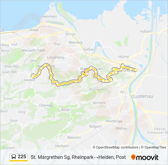 225 Bus Line Map