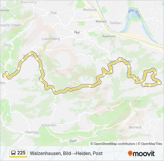 225 Bus Line Map