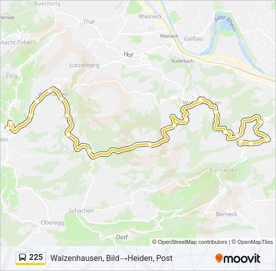 225 Bus Line Map