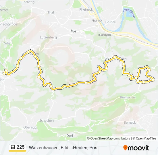 225 Bus Line Map