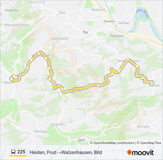 225 Bus Line Map