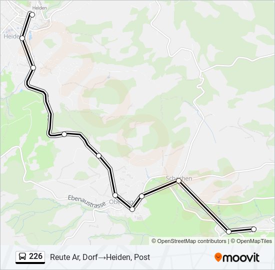 226 bus Line Map