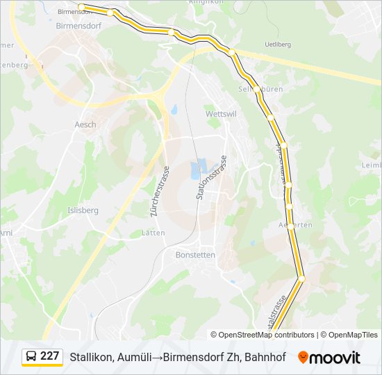 227 Bus Line Map