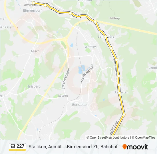 227 Bus Line Map