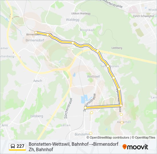 227 Bus Line Map