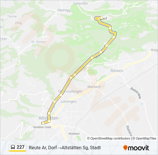 227 Bus Line Map
