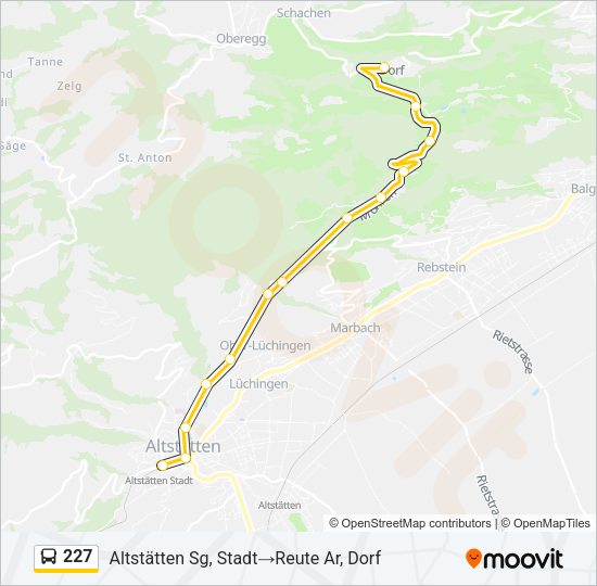 227 Bus Line Map