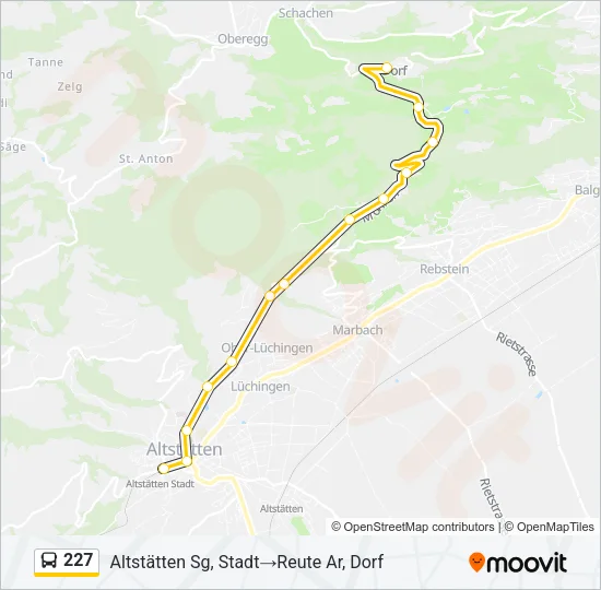227 Bus Line Map