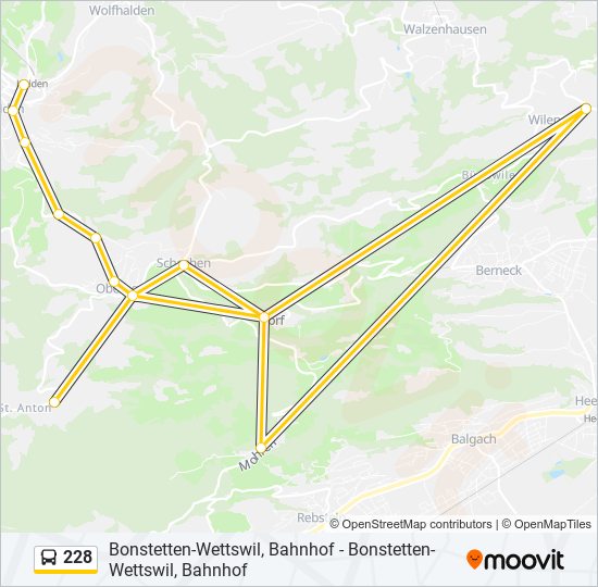 228 bus Line Map