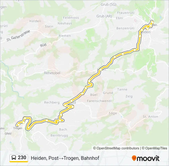 230 Bus Line Map