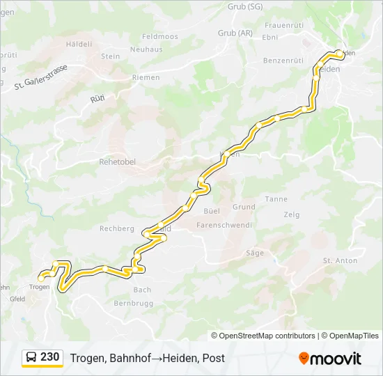 230 Bus Line Map