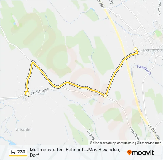 230 Bus Line Map