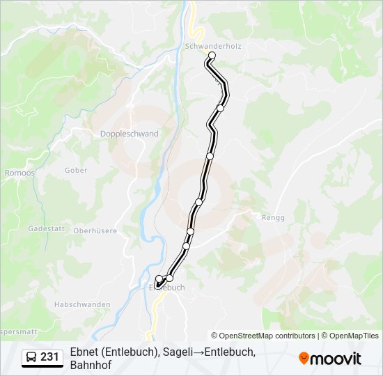 231 Bus Line Map