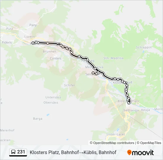 231 Bus Line Map