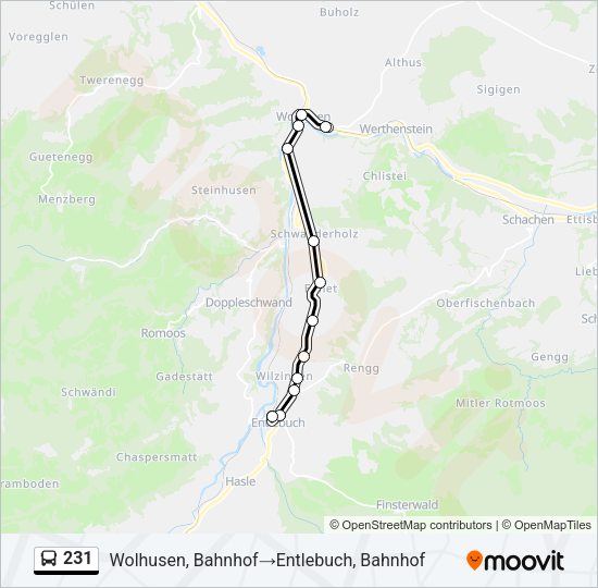 231 Bus Line Map