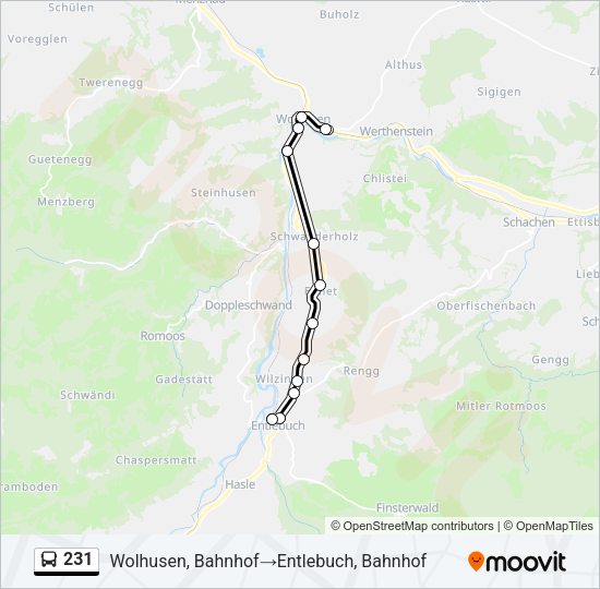 231 Bus Line Map