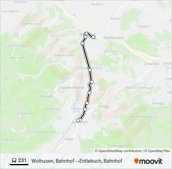 231 Bus Line Map