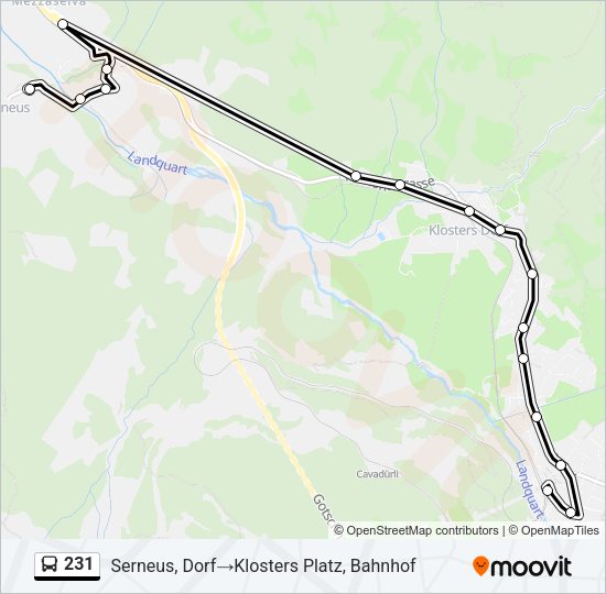 231 Bus Line Map