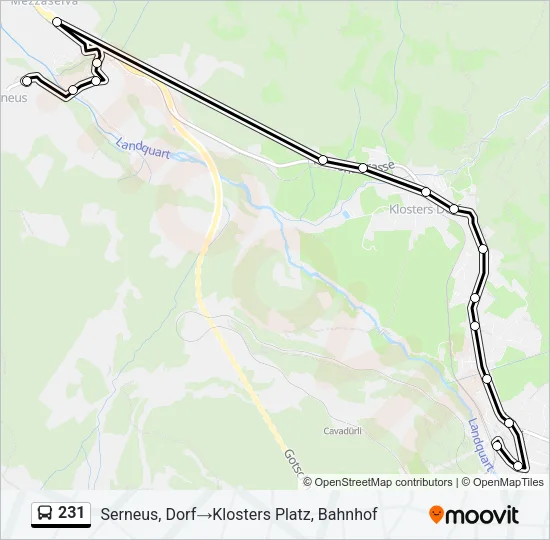231 Bus Line Map