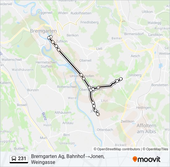 231 Bus Line Map