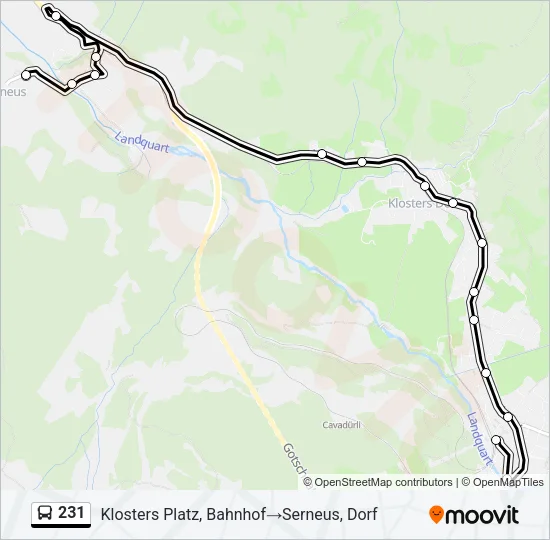 231 Bus Line Map